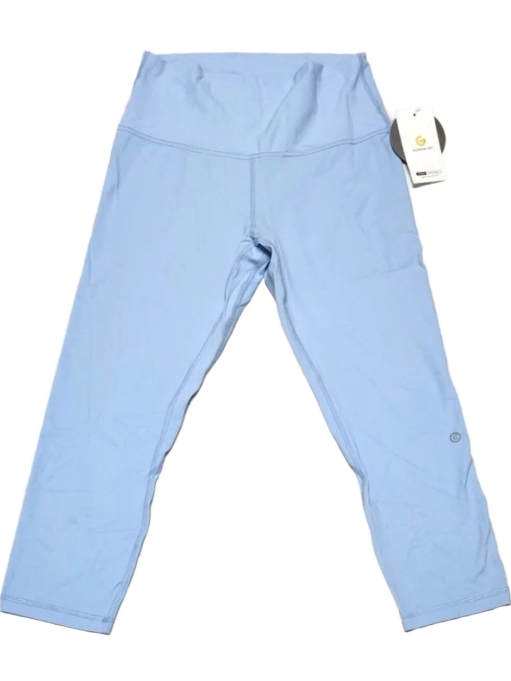 Glowmode Feather Fit Low Impact Baby Blue Capri Leggings NWT - Picture 3 of 10
